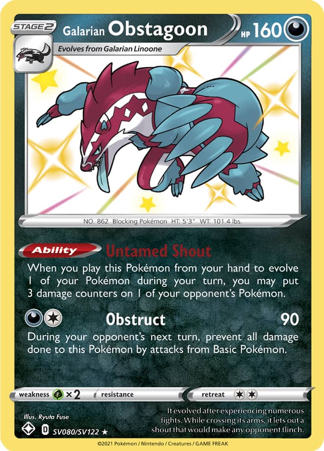 SHFSV SV080/SV122 Galarian Obstagoon