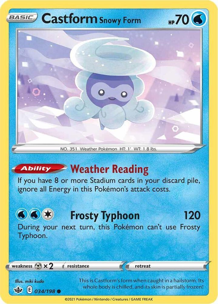 [Reverse Holo] CRE 034/198 Castform Snowy Form C