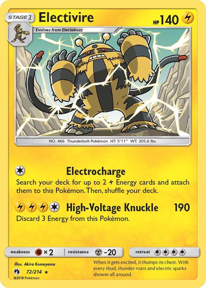 LOT 72/214 Electivire R