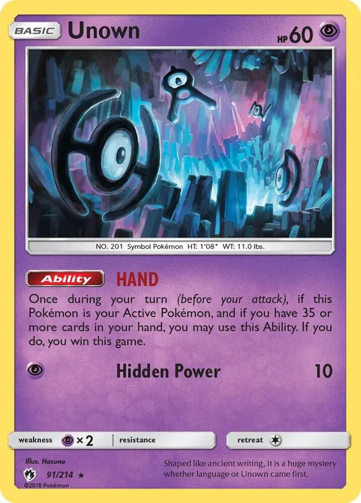LOT 91/214 Unown R