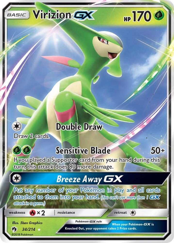 LOT 34/214 Virizion GX SR