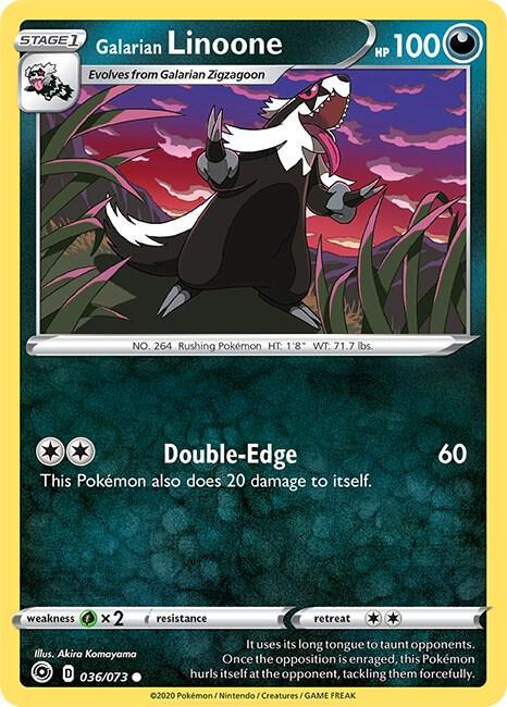 [Reverse Holo] CPA 36/73 Galarian Linoone C