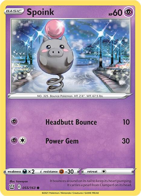 [Reverse Holo] BST 055/163 Spoink C