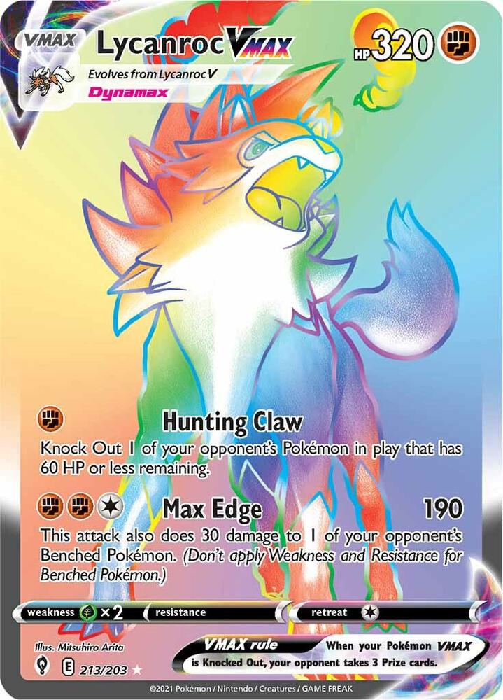 EVS 213/203 Lycanroc VMAX SR