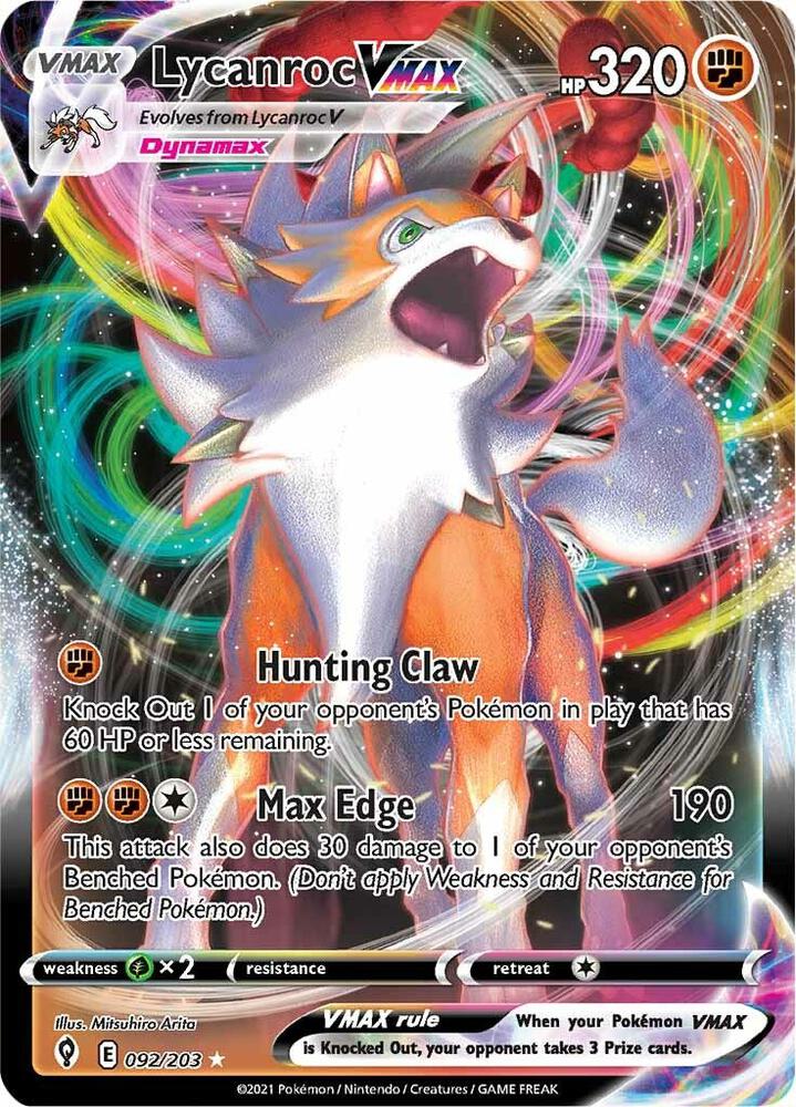 EVS 092/203 Lycanroc VMAX SR