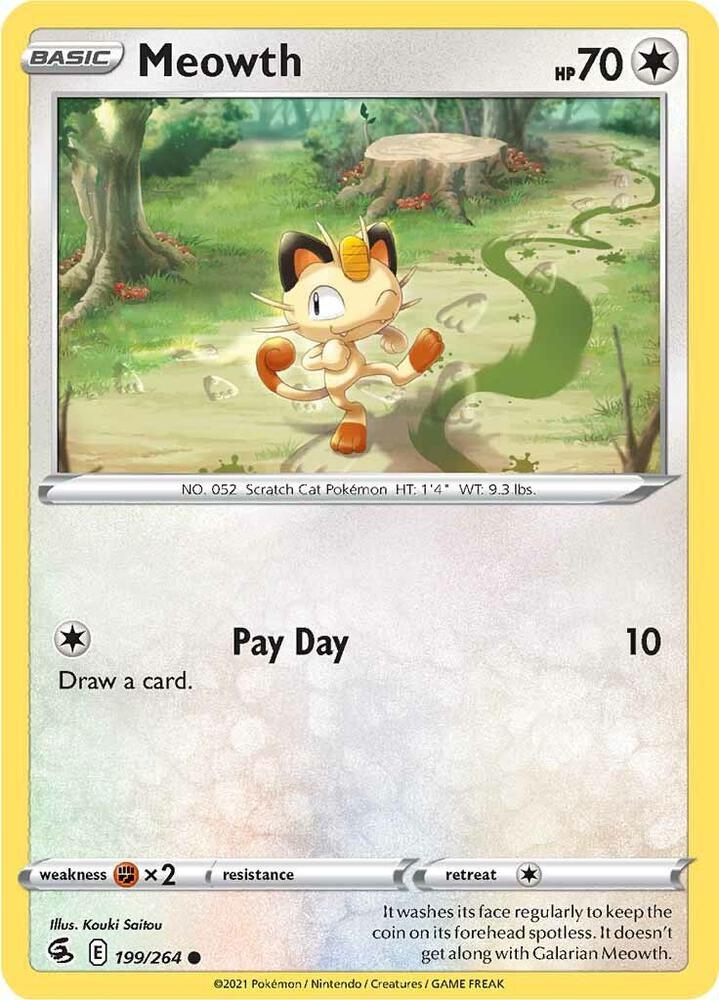 [Reverse Holo] FST 199/264 Meowth C