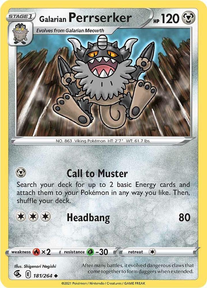 [Reverse Holo] FST 181/264 Galarian Perrserker U