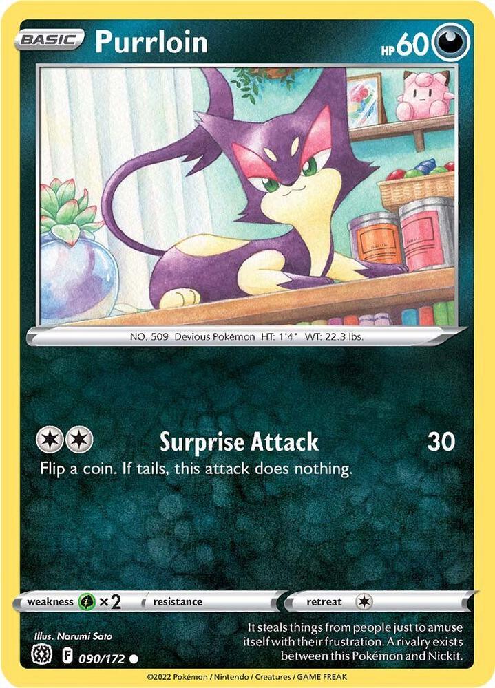 [Reverse Holo] BRS 090/172 Purrloin C
