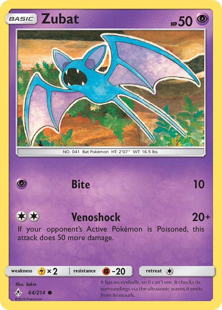 [Reverse Holo] UNB 64/214 Zubat C