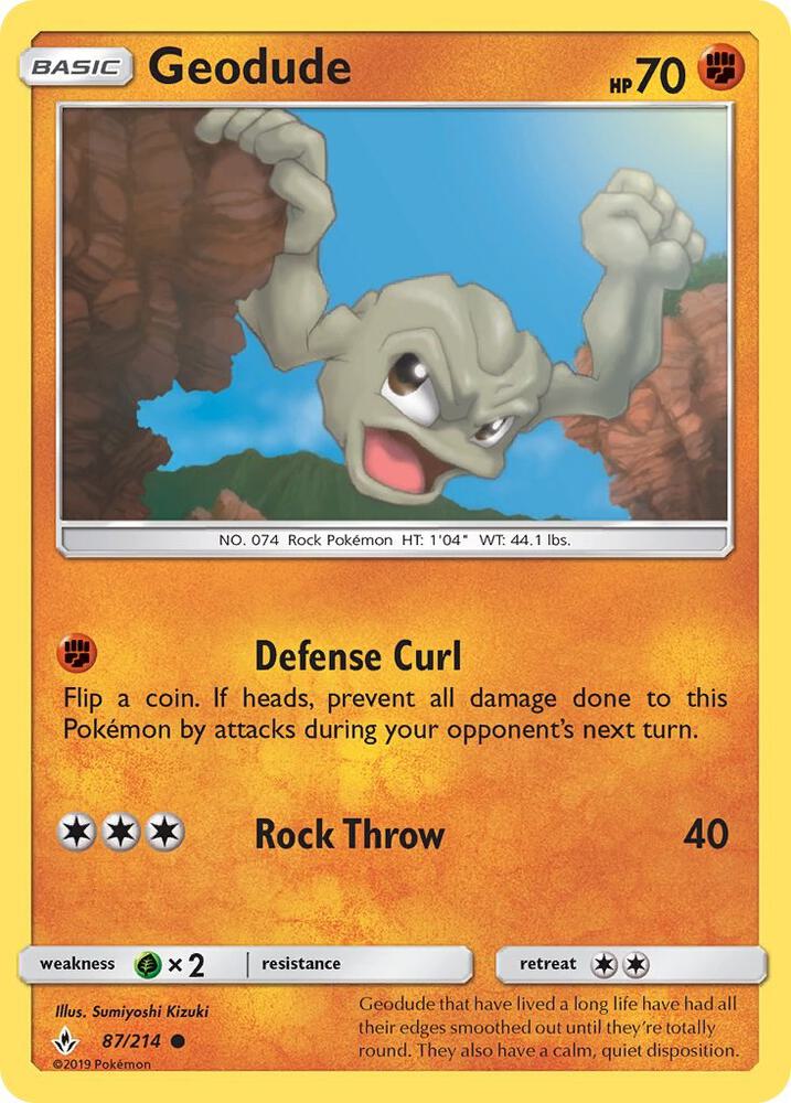[Reverse Holo] UNB 87/214 Geodude C