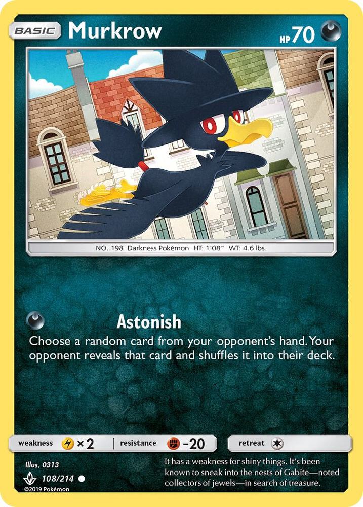 [Reverse Holo] UNB 108/214 Murkrow C