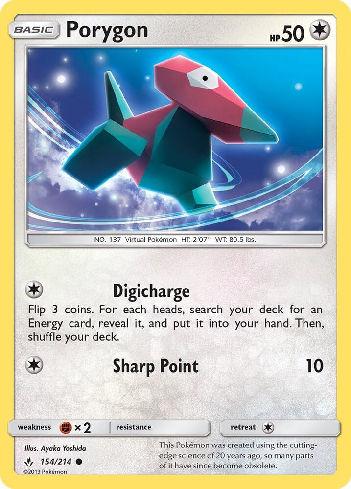 [Reverse Holo] UNB 154/214 Porygon C
