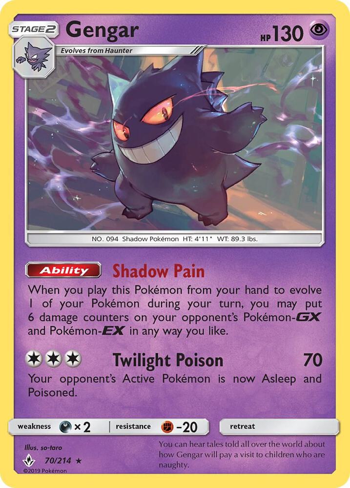 [Reverse Holo] UNB 70/214 Gengar R
