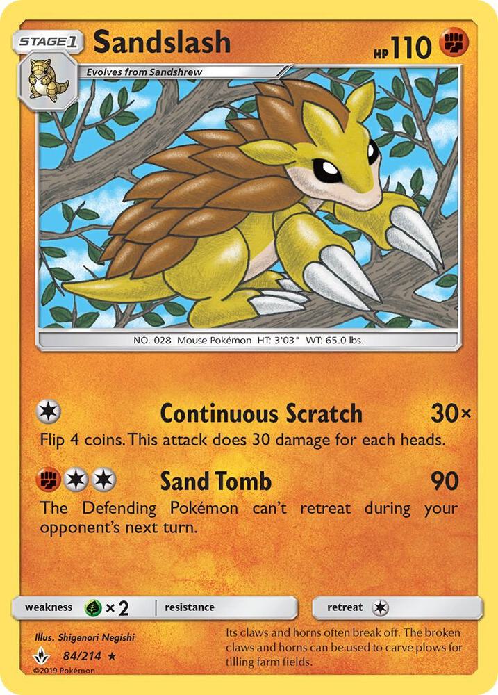 [Reverse Holo] UNB 84/214 Sandslash R