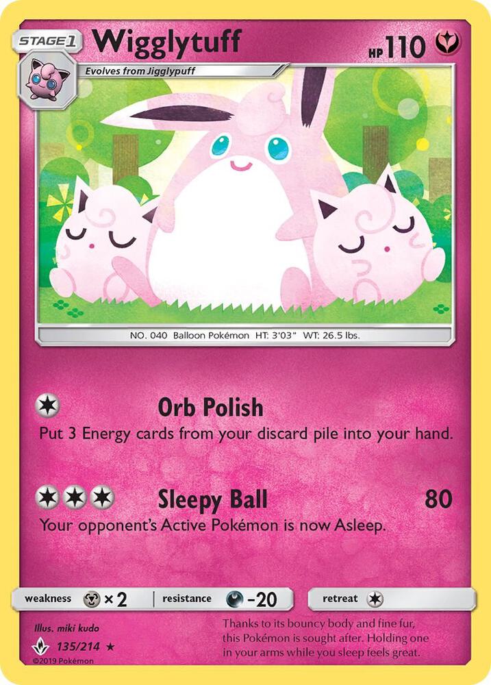 [Reverse Holo] UNB 135/214 Wigglytuff R