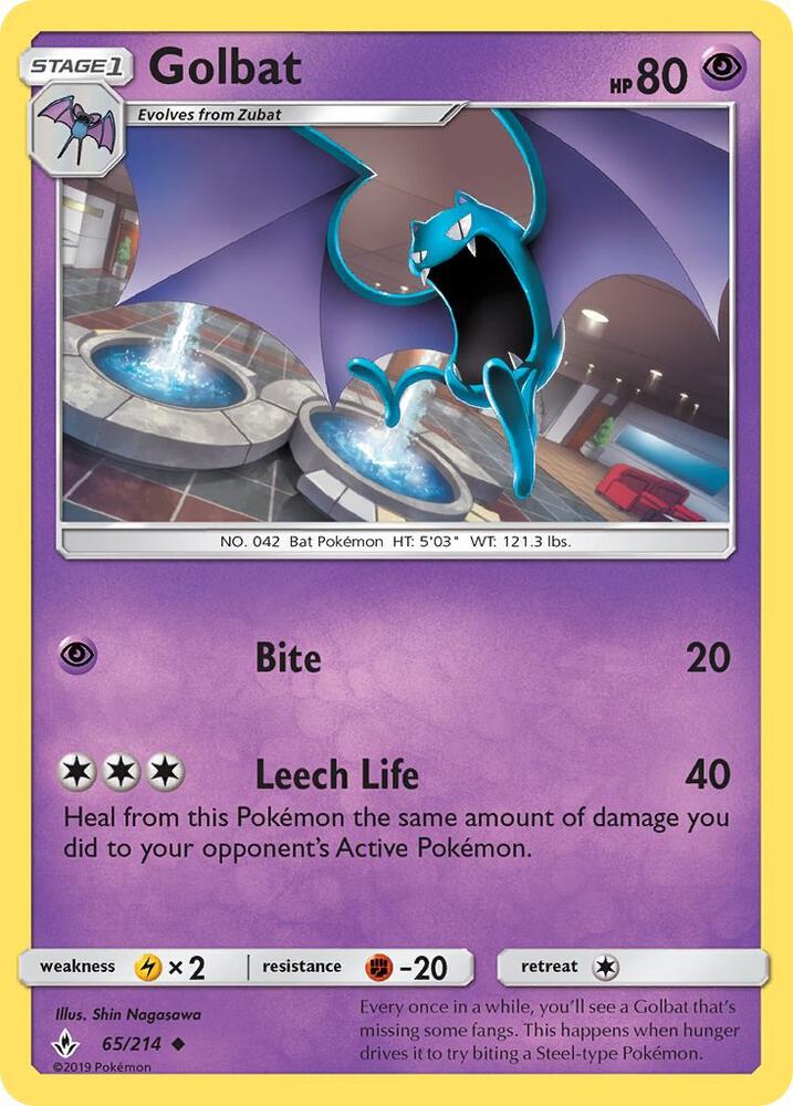 [Reverse Holo] UNB 65/214 Golbat U