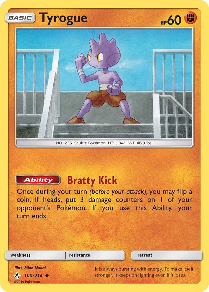 [Reverse Holo] UNB 100/214 Tyrogue U