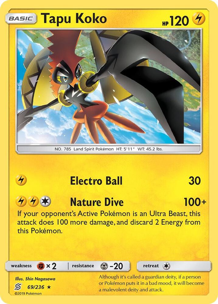 [Reverse Holo] UNM 69/236 Tapu Koko RH