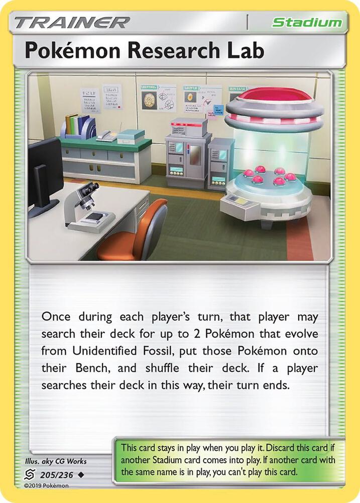 [Reverse Holo] UNM 205/236 Pokemon Research Lab U