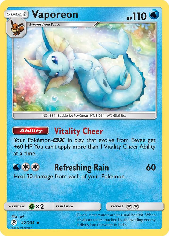 [Reverse Holo] CEC 42/236 Vaporeon U