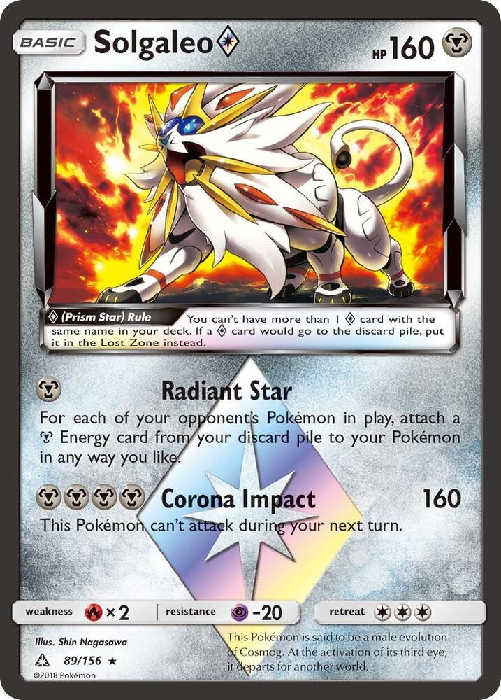 UPR 89/156 Solgaleo Prism Star RP