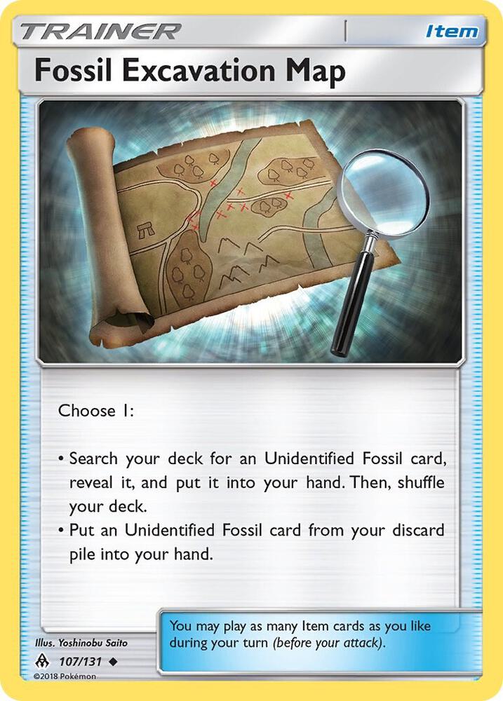 FLI 107/131 Fossil Excavation Map U