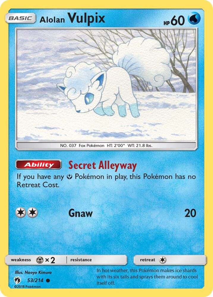 [Reverse Holo] LOT 53/214 Alolan Vulpix C