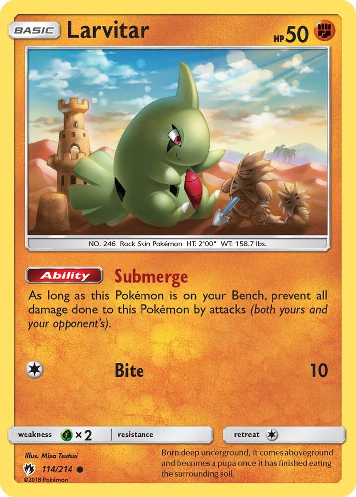 [Reverse Holo] LOT 114/214 Larvitar C