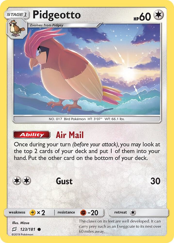 [Reverse Holo] TEU 123/181 Pidgeotto C