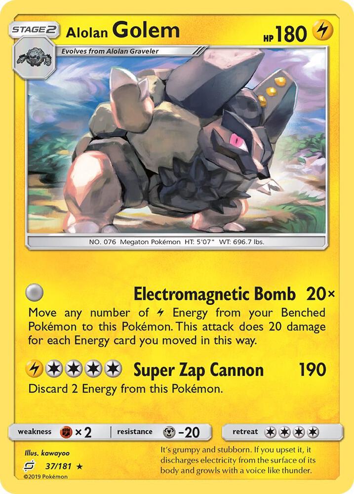 [Reverse Holo] TEU 37/181 Alolan Golem R
