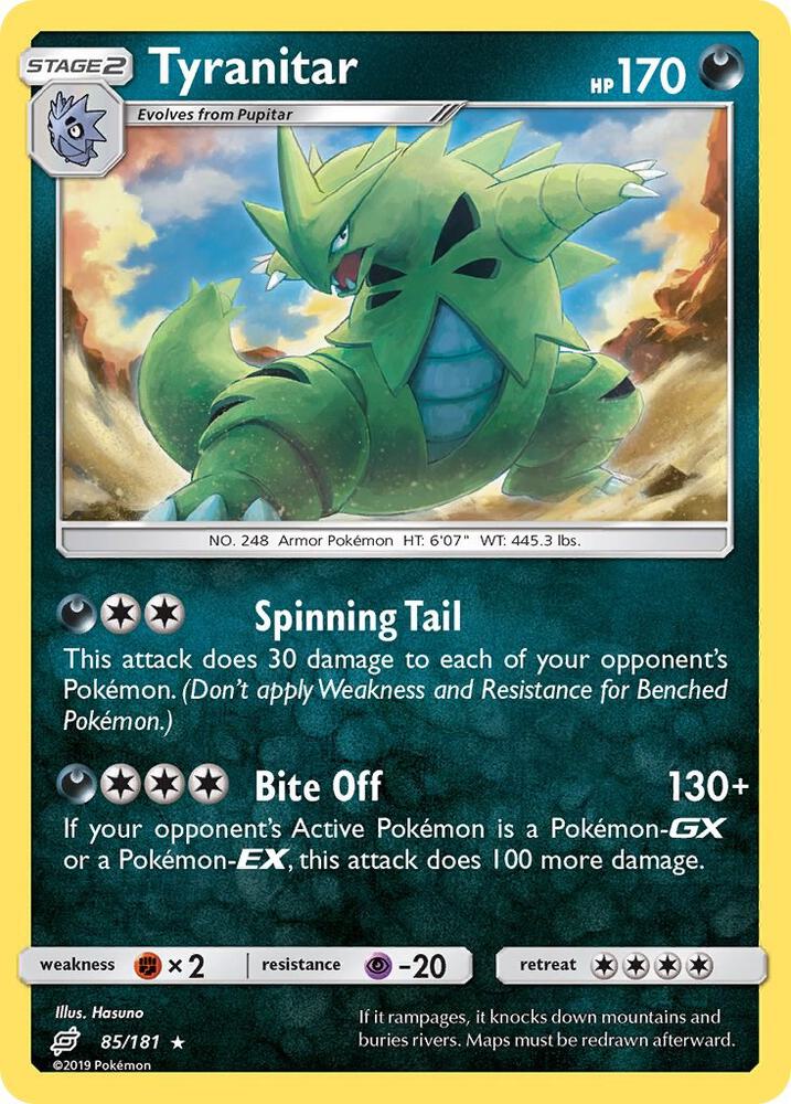 [Reverse Holo] TEU 85/181 Tyranitar RH