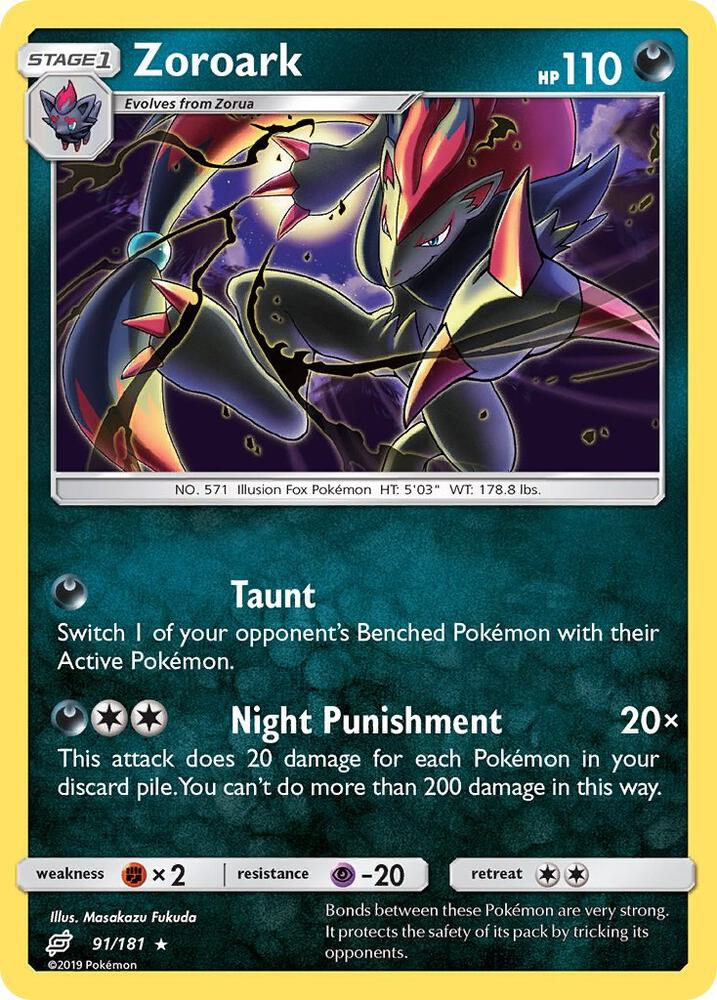 [Reverse Holo] TEU 91/181 Zoroark RH