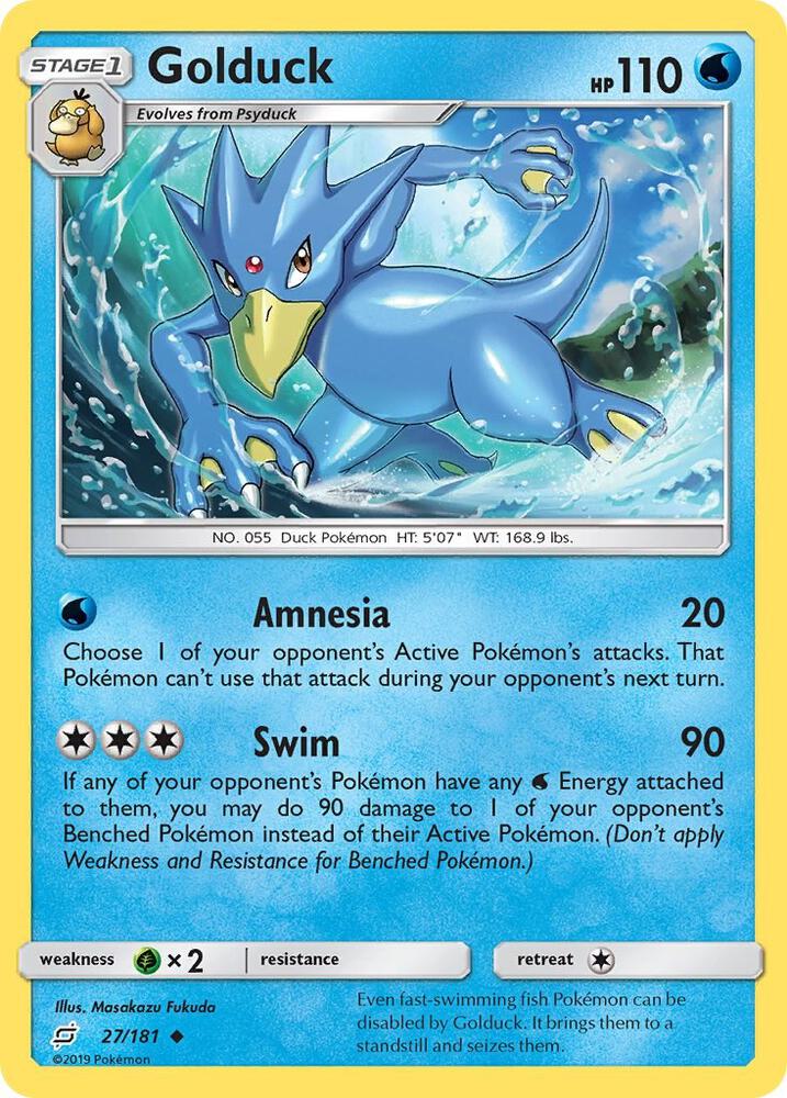[Reverse Holo] TEU 27/181 Golduck U