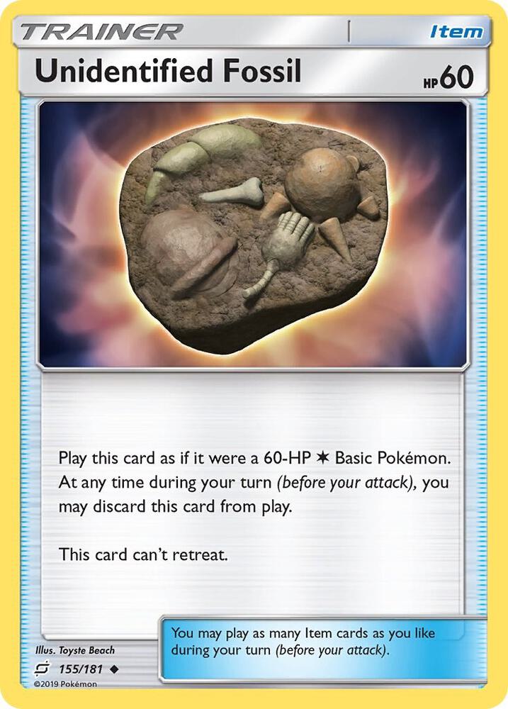 [Reverse Holo] TEU 155/181 Unidentified Fossil U