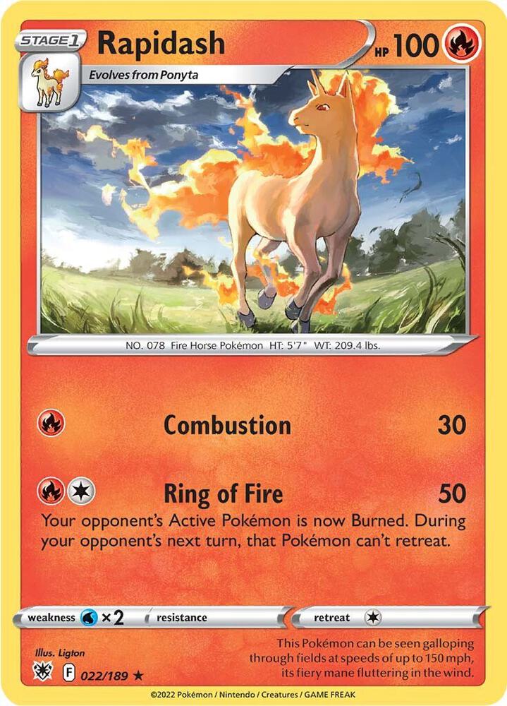 [Reverse Holo] ASR 022/189 Rapidash R