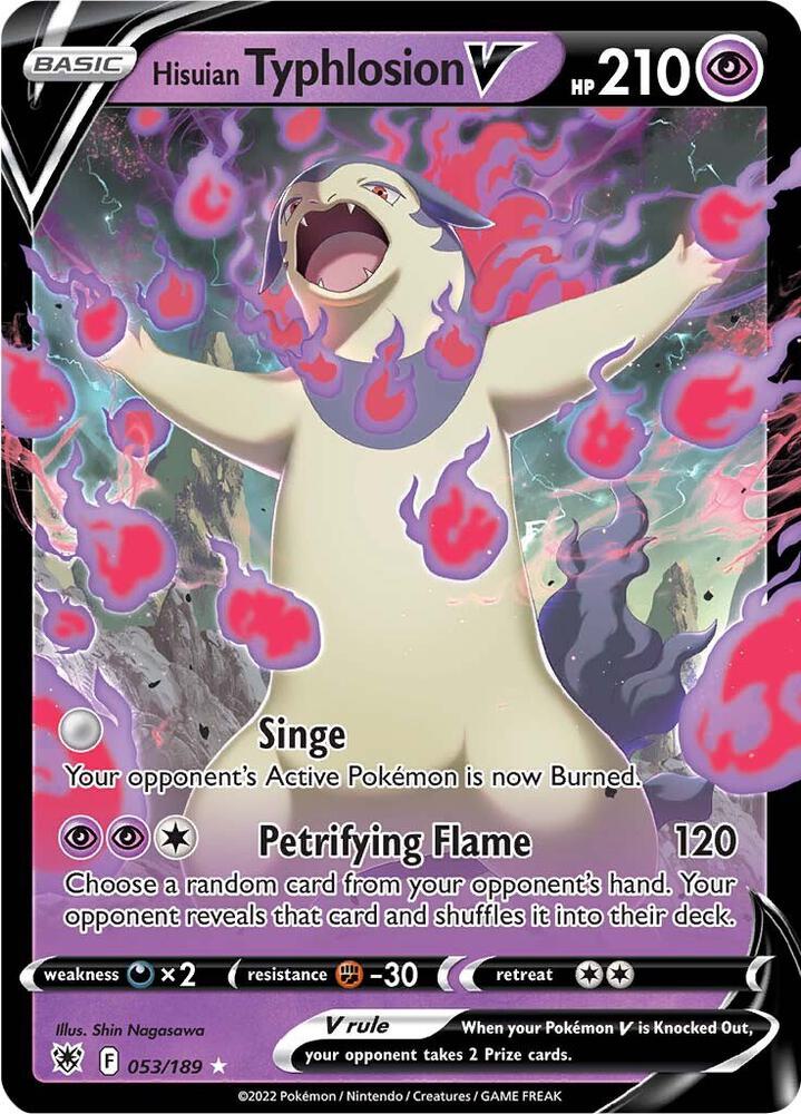 ASR 053/189 Hisuian Typhlosion V SR