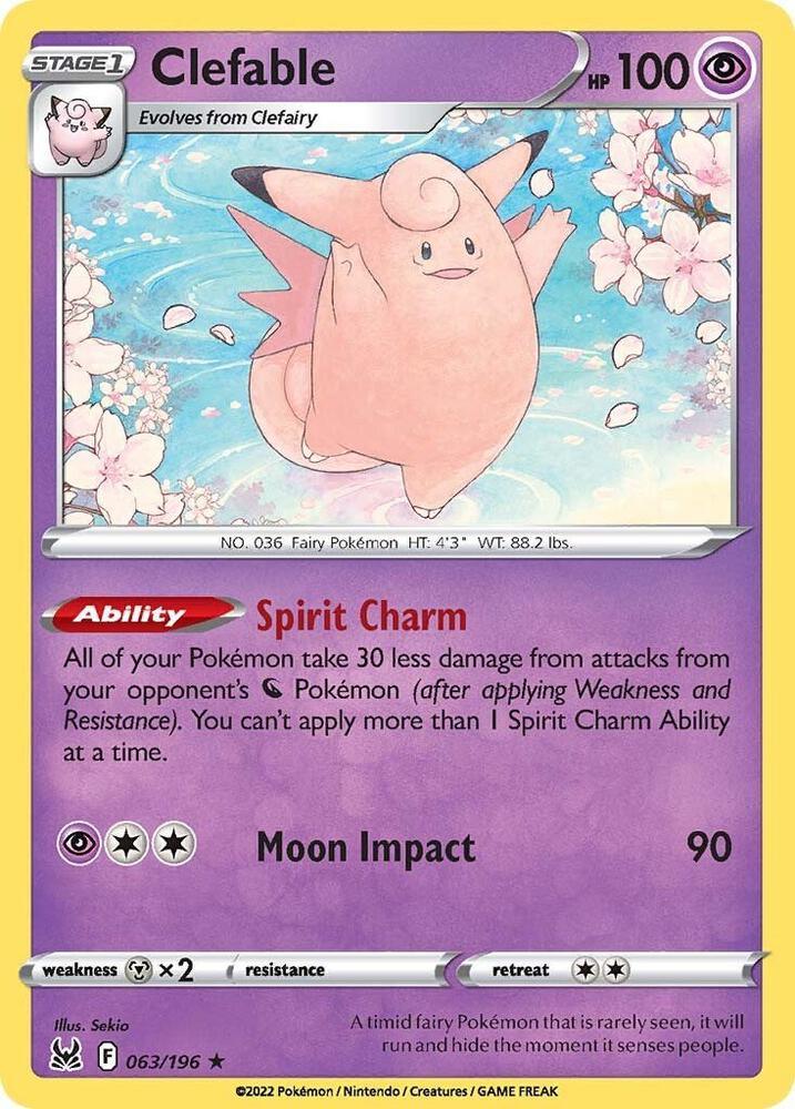LOR 063/196 Clefable R