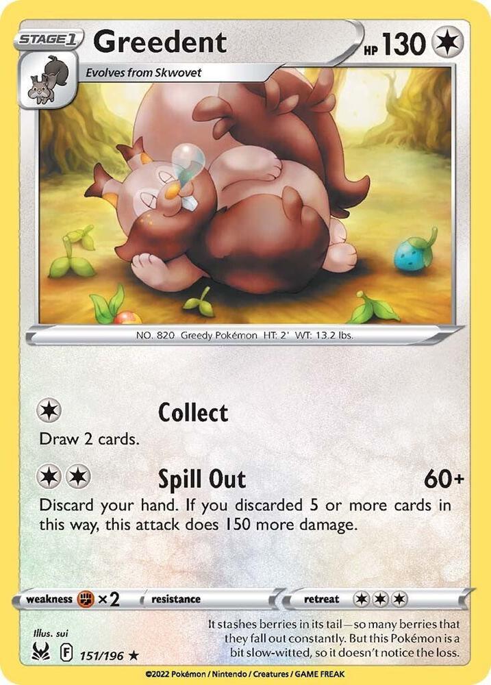 [Reverse Holo] LOR 151/196 Greedent R