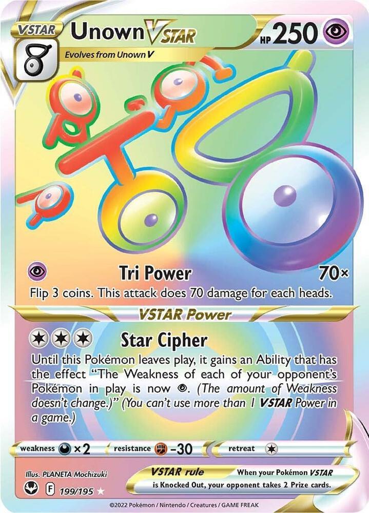 SIT 199/195 Unown VSTAR SR