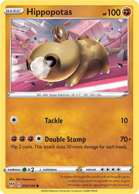 [Reverse Holo] DAA 093/189 Hippopotas C