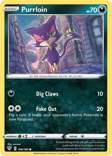 [Reverse Holo] DAA 106/189 Purrloin C