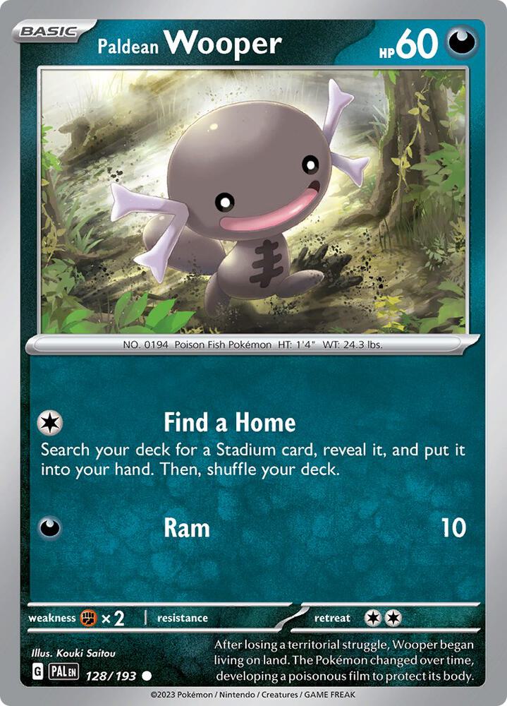 [Reverse Holo] PAL 128/193 Paldean Wooper C