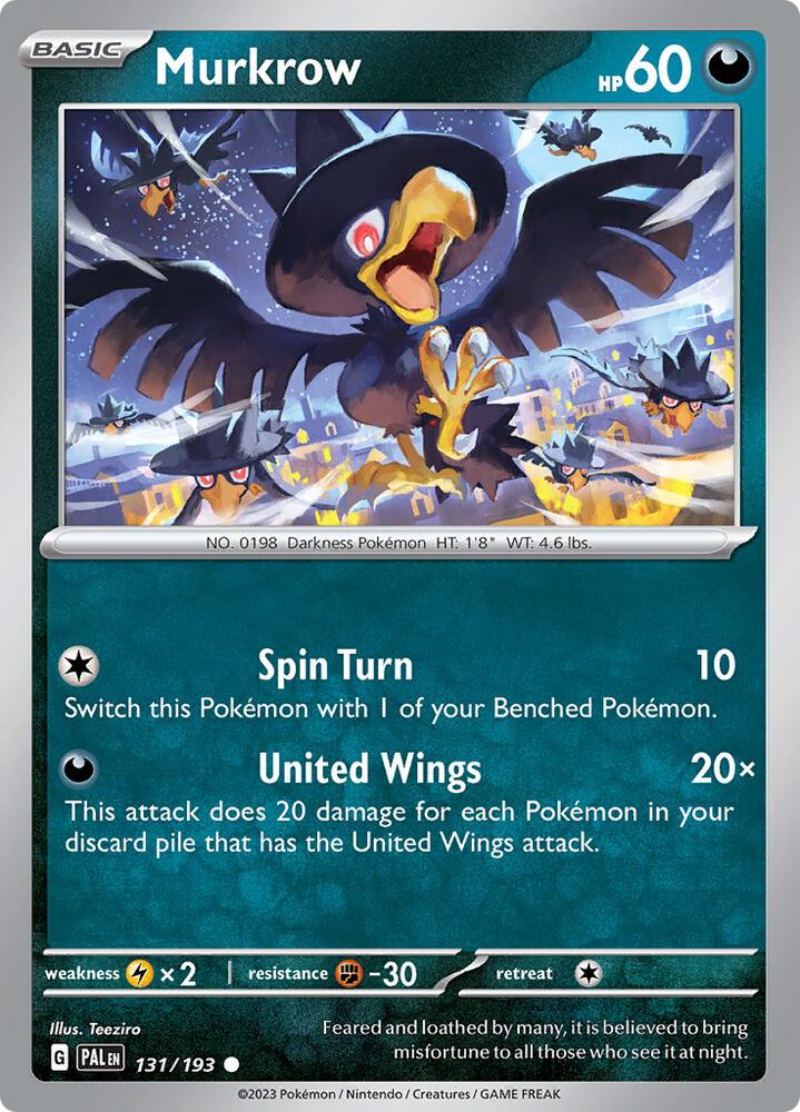 [Reverse Holo] PAL 131/193 Murkrow C