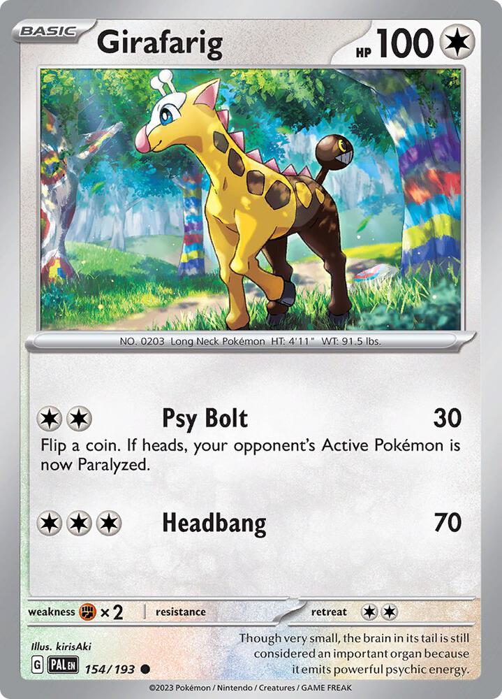 [Reverse Holo] PAL 154/193 Girafarig C