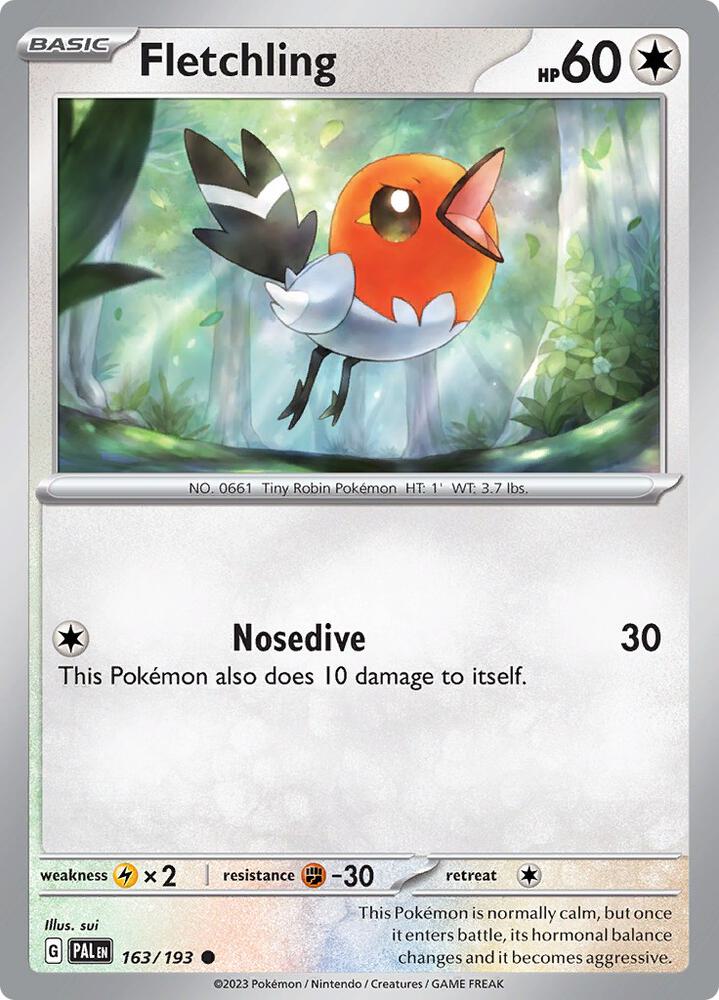 [Reverse Holo] PAL 163/193 Fletchling C