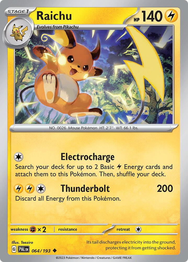 [Reverse Holo] PAL 064/193 Raichu U