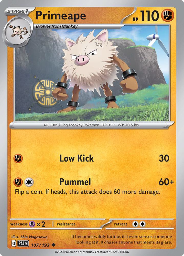 [Reverse Holo] PAL 107/193 Primeape U