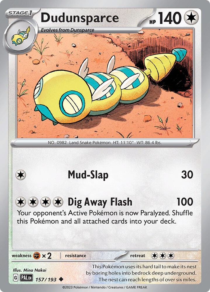 [Reverse Holo] PAL 157/193 Dudunsparce U