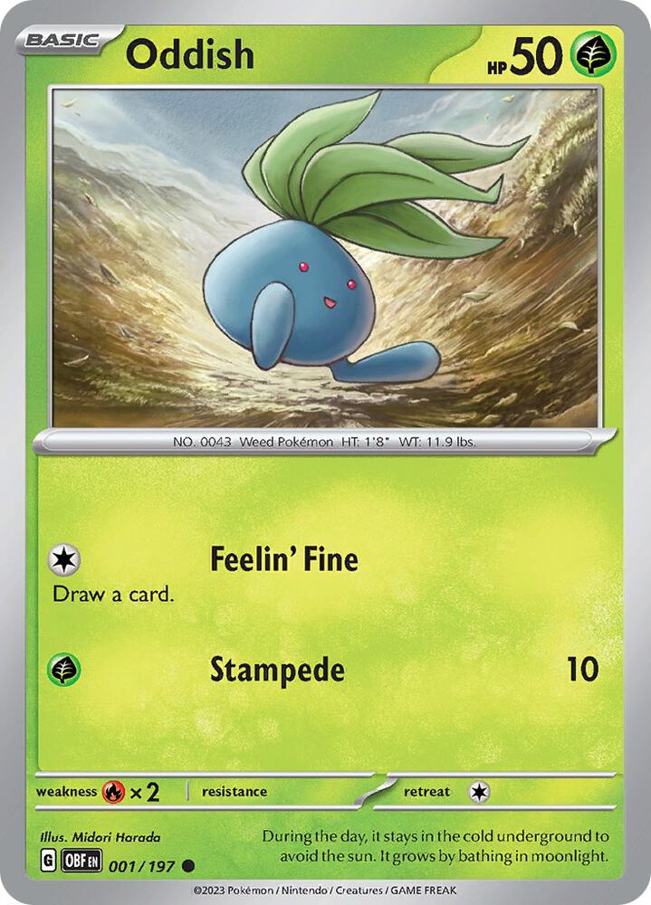 [Reverse Holo] OBF 001/197 Oddish C