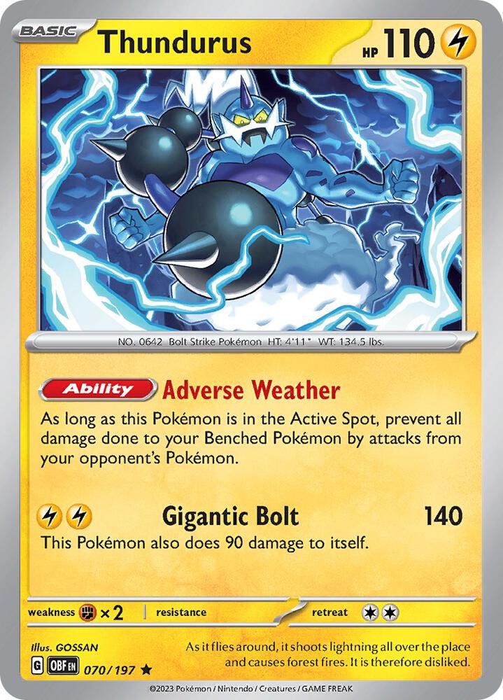 [Reverse Holo] OBF 070/197 Thundurus R